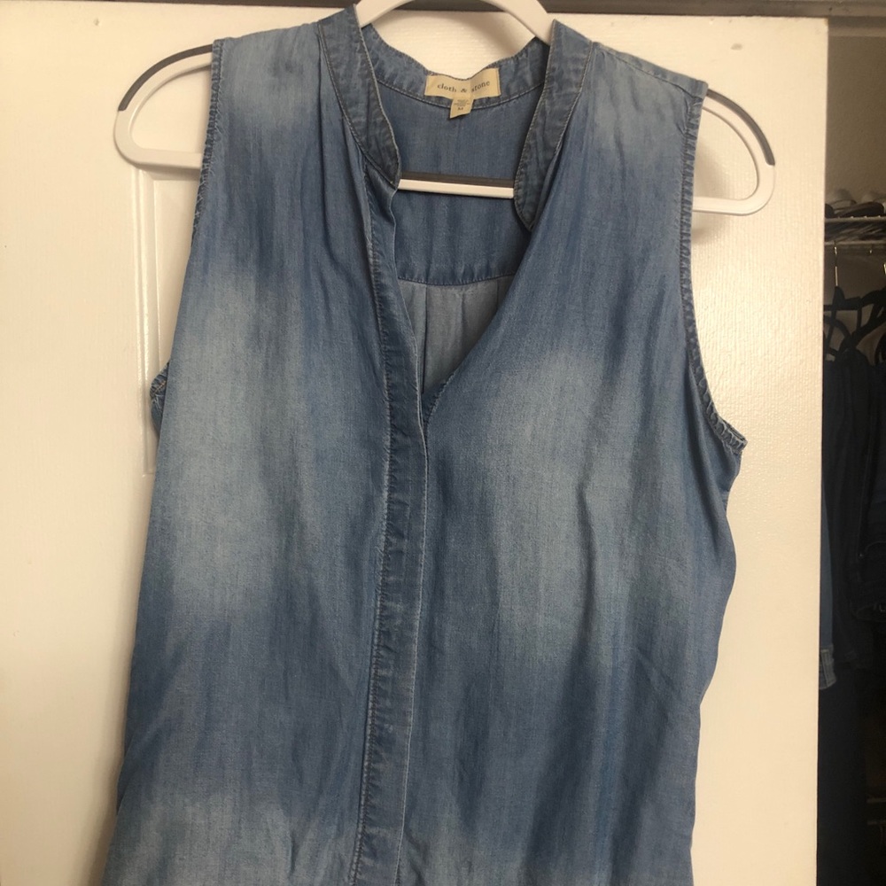 Anthropologie Cloth + Stone Medium Denim Tank